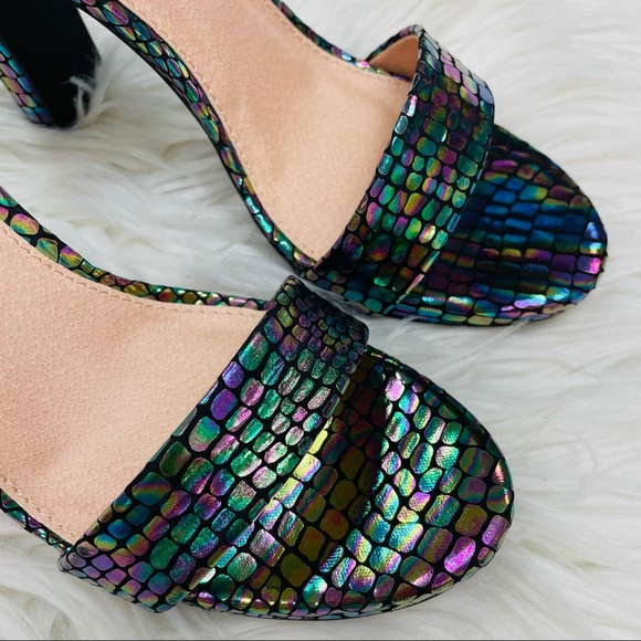 Black iridescent snake heel - Picture 4 of 7